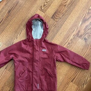 REI Burgundy Rain Jacket toddler